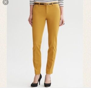 Mustard Yellow Banana Republic Sloan Fit Trouser